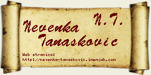 Nevenka Tanasković vizit kartica